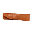 Carrara Single Top Flap Pen Case w/ Loop - British Tan